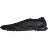imageadidas Unisex Predator Accuracy3 Turf Soccer ShoeBlackBlackWhite Laceless