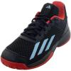 imageadidas UnisexChild Court Flash SneakerBlackPreloved BlueBetter Scarlet
