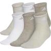 imageadidas Womens Ankle Socks Athletic Cushioned Quarter Fit 6Pack Durable Comfortable Cooling with CompressionAlumina BeigeWhiteWonder Beige