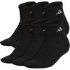 imageadidas Womens Ankle Socks Athletic Cushioned Quarter Fit 6Pack Durable Comfortable Cooling with CompressionBlackAluminum 2