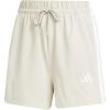imageadidas Womens Essentials 3Stripes Cotton ShortsWonder AluminaWhite