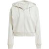 imageadidas Womens Essentials 3Stripes French Terry FullZip HoodieWonder AluminaWhite