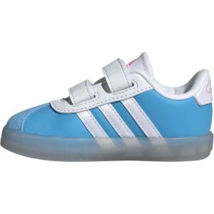 imageAdidas BabyBoys Vl Court 30 Hook ampamp Loop SneakerCinderellaSemi Blue BurstWhiteLucid Pink