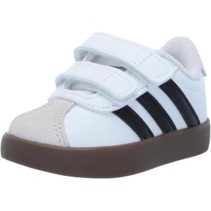 imageAdidas BabyBoys Vl Court 30 Hook ampamp Loop SneakerWhiteBlackGrey