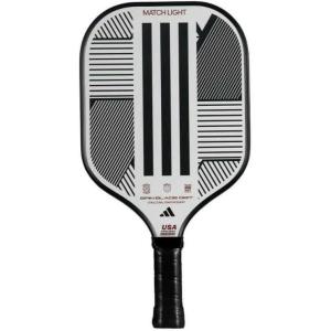 imageAdidas Match Pickleball Paddle  Fiberglass Surface  Polypropylene Honeycomb Core  Featuring Spinblade Grit  Designed for Beginners  USAPA Approved2024 Match Lite White