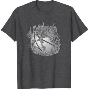 imageadidas Badge of Sport Basketball On Fire Graphic TShirtDark Heather Grey