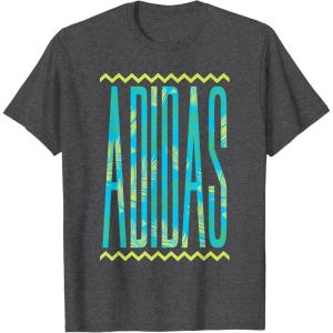 imageadidas Badge of Sport Statement Tropical 90s Graphic TShirtDark Heather Grey