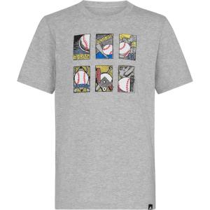 imageadidas Boys Short Sleeve Graphic TShirtHeather Grey Baseball Cards