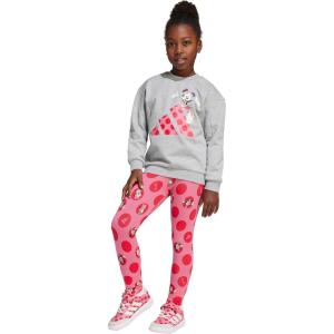 imageadidas Girls Disney Minnie Mouse Jogger SetMedium Grey HeatherPink FusionPure Ruby