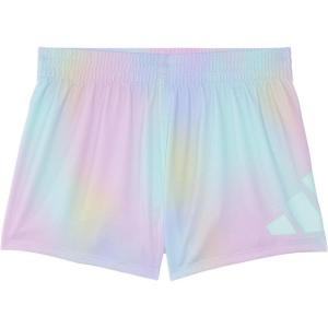 imageadidas Girls Elastic Waistband Retro Woven Gym ShortsAqua Print