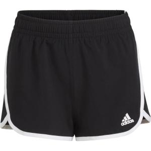 imageadidas Girls Elastic Waistband Retro Woven Gym ShortsBlack