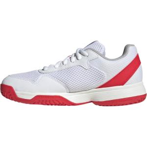 imageadidas Kids Courtflash Tennis SneakerWhiteBlackLucid Red
