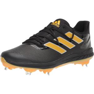 imageadidas Mens Adizero Afterburner 8 CleatsBlackTeam Collegiate GoldSilver Metallic