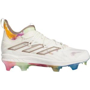 imageadidas Mens Adizero Afterburner Nwv Cleats SneakerCloud WhiteChalky BrownOff White