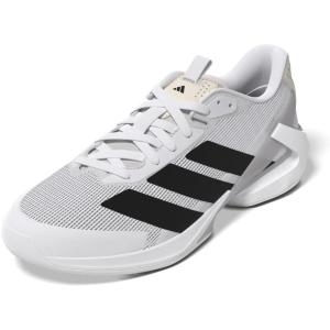 imageadidas Mens Adizero Ubersonic 5 Tennis SneakerWhiteBlackSilver Metallic