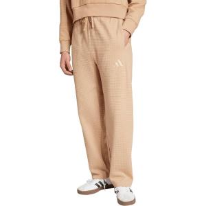 imageadidas Mens All Szn WaffleKnit Loose Open Hem PantsWarm Sandstone