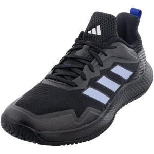 imageadidas Mens Defiant Speed Tennis ShoesBlackBlue DawnLucid Fuchsia