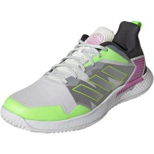 imageadidas Mens Defiant Speed Tennis ShoesCrystal WhiteSilver MetallicCarbon