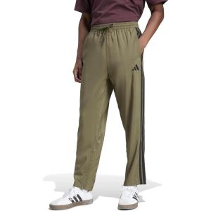imageadidas Mens Essentials 3Stripes Open Hem Stanford PantsOlive StrataBlack