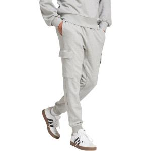 imageadidas Mens Essentials Feel Cozy Fleece Cargo PantsMedium Grey HeatherBlack