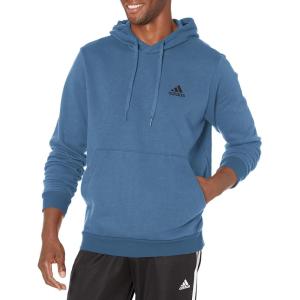 imageadidas Mens Essentials Fleece HoodieAltered BlueBlack