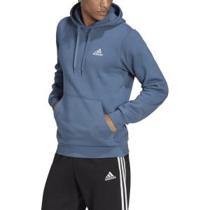 imageadidas Mens Essentials Fleece HoodieWonder SteelWhiite