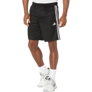 imageadidas Mens Essentials Pique 3Stripes Training ShortsBlackWhite