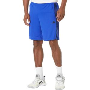 imageadidas Mens Essentials Pique 3Stripes Training ShortsLucid BlueBlack
