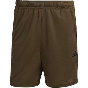 imageadidas Mens Essentials Pique 3Stripes Training ShortsOlive StrataBlackOlive Strata
