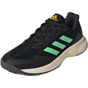 imageadidas Mens Gamecourt 20 Tennis SneakerBlackBeam GreenBeam Yellow