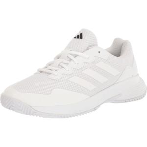 imageadidas Mens Gamecourt 20 Tennis SneakerWhiteWhiteMatte Silver