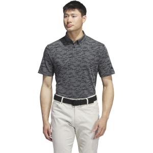 imageadidas Mens GoTo Printed Golf Polo ShirtBlack