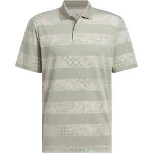 imageadidas Mens GoTo Printed Golf Polo ShirtSilver Pebble Melange