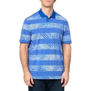 imageadidas Mens GoTo Printed Golf Polo ShirtTeam Royal Blue Melange
