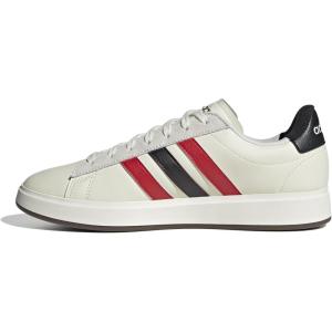 imageadidas Mens Grand Court 20 Tennis ShoeOff WhiteBetter ScarletBlack