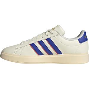 imageadidas Mens Grand Court 20 Tennis ShoeOff WhiteLucid BlueBetter Scarlet