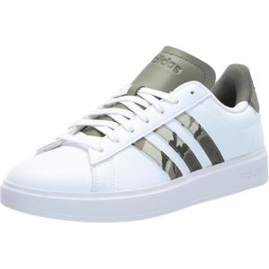 imageadidas Mens Grand Court 20 Tennis ShoeWhiteOlive StrataShadow Olive