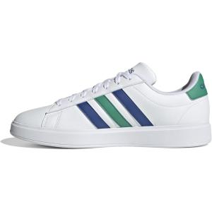 imageadidas Mens Grand Court 20 Tennis ShoeWhiteTeam Royal BlueCourt Green