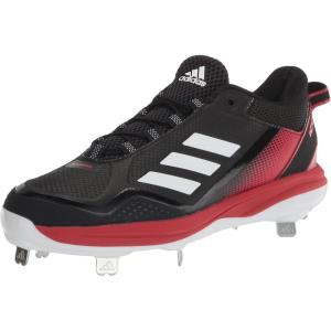 imageadidas Mens Icon 7 Baseball ShoeBlackWhiteTeam Power Red