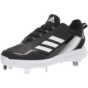 imageadidas Mens Icon 7 Baseball ShoeWhiteBlackSilver Metallic