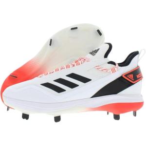 imageadidas Mens Icon 7 Baseball ShoeWhiteBlackSolar Red