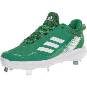 imageadidas Mens Icon 7 Baseball ShoeWhiteTeam GreenTeam Semi Sol Green