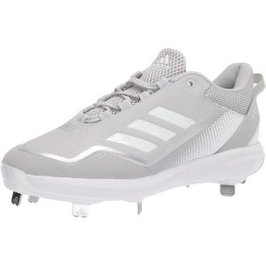 imageadidas Mens Icon 7 Baseball ShoeWhiteTeam Light GreySilver Metallic