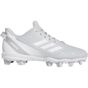imageadidas Mens Icon 7 MD Baseball ShoeTeam Light GreyWhiteSilver Metallic