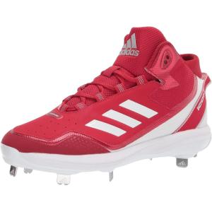 imageadidas Mens Icon 7 Mid Baseball ShoeTeam Power RedWhiteSilver Metallic