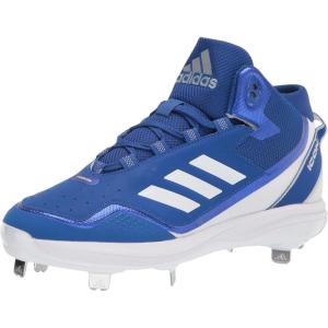 imageadidas Mens Icon 7 Mid Baseball ShoeTeam Royal BlueWhiteSilver Metallic