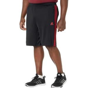 imageadidas Mens Size Designed to Move 3Stripes Shorts BlackScarlet 3XLarge Tall