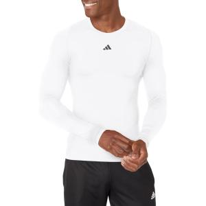 imageadidas Mens Size Techfit Training Compression LongSleeve TShirtWhite