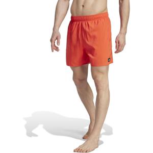 imageadidas Mens Standard Solid Classics Length Swim ShortsBright RedLucid Lemon
