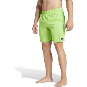 imageadidas Mens Standard Solid Classics Length Swim ShortsLucid LimeWhite